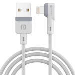 Konnect L 1.2M POR-1401 Fast Charging 3A 8 Pin USB Cable with Charge & Sync Function (White)